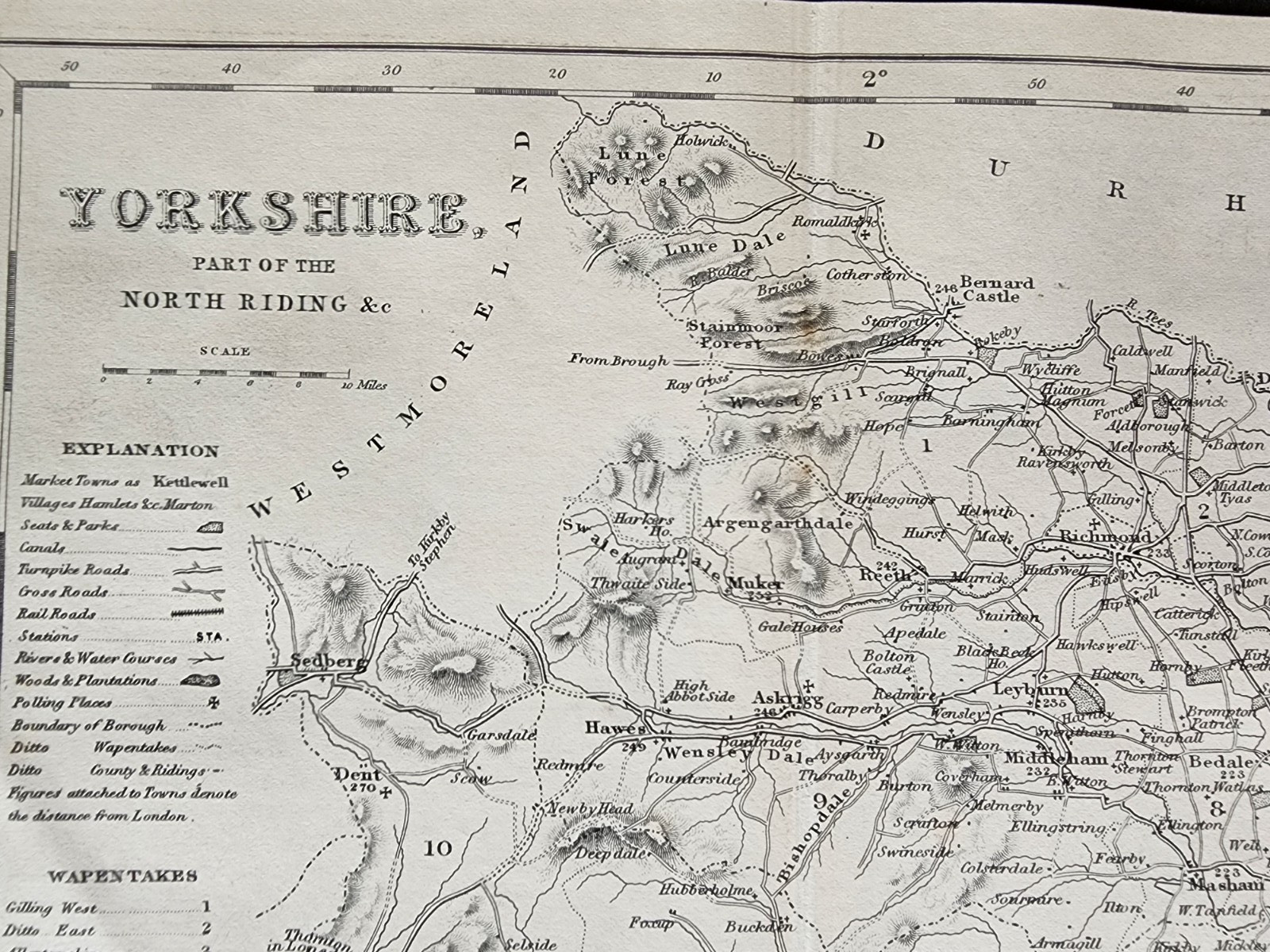 Antique c. 1850 County Map Set – Yorkshire – Joshua Archer