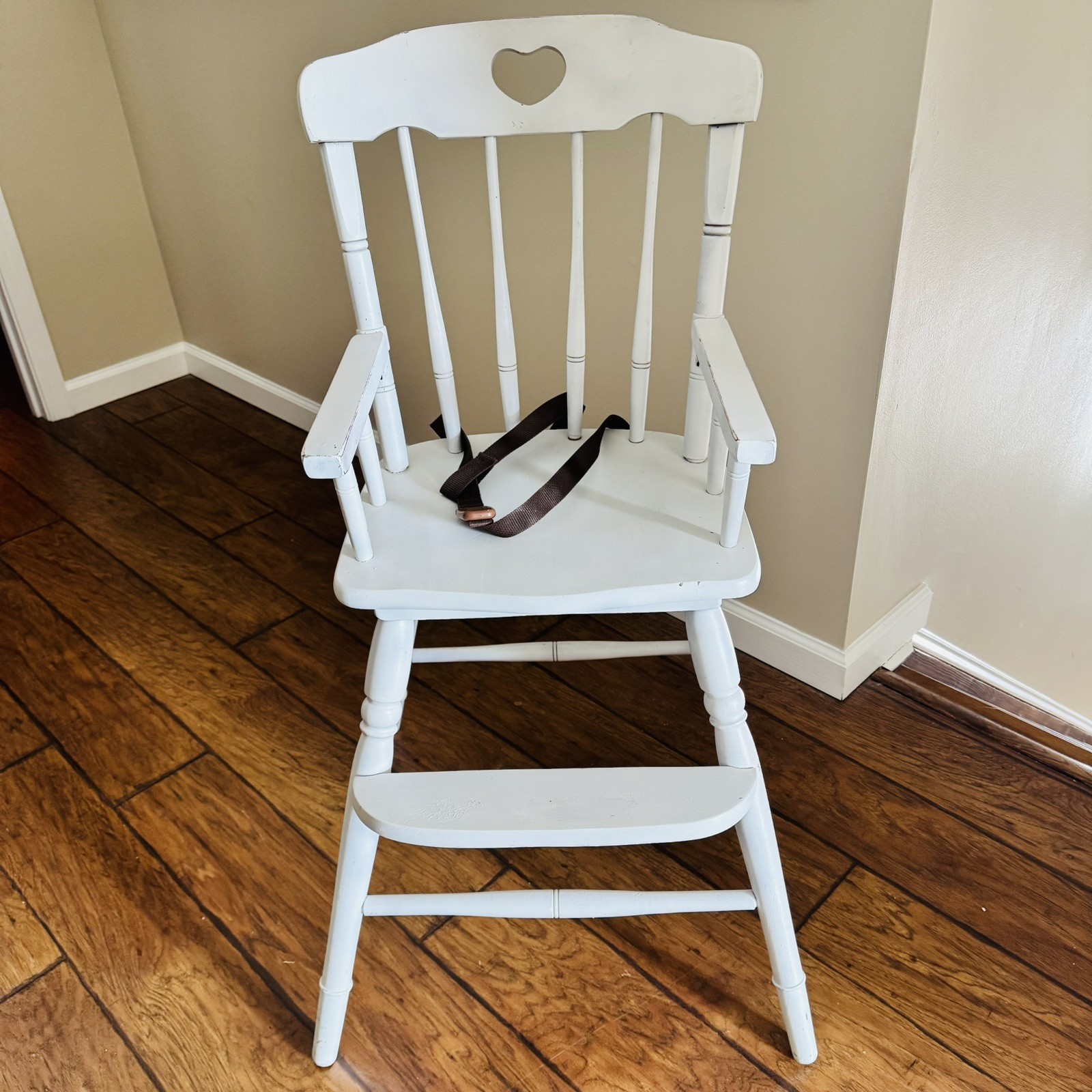 Solid Wood Hand Crafted Child’s High Chair with Foot Rest | Height-38”