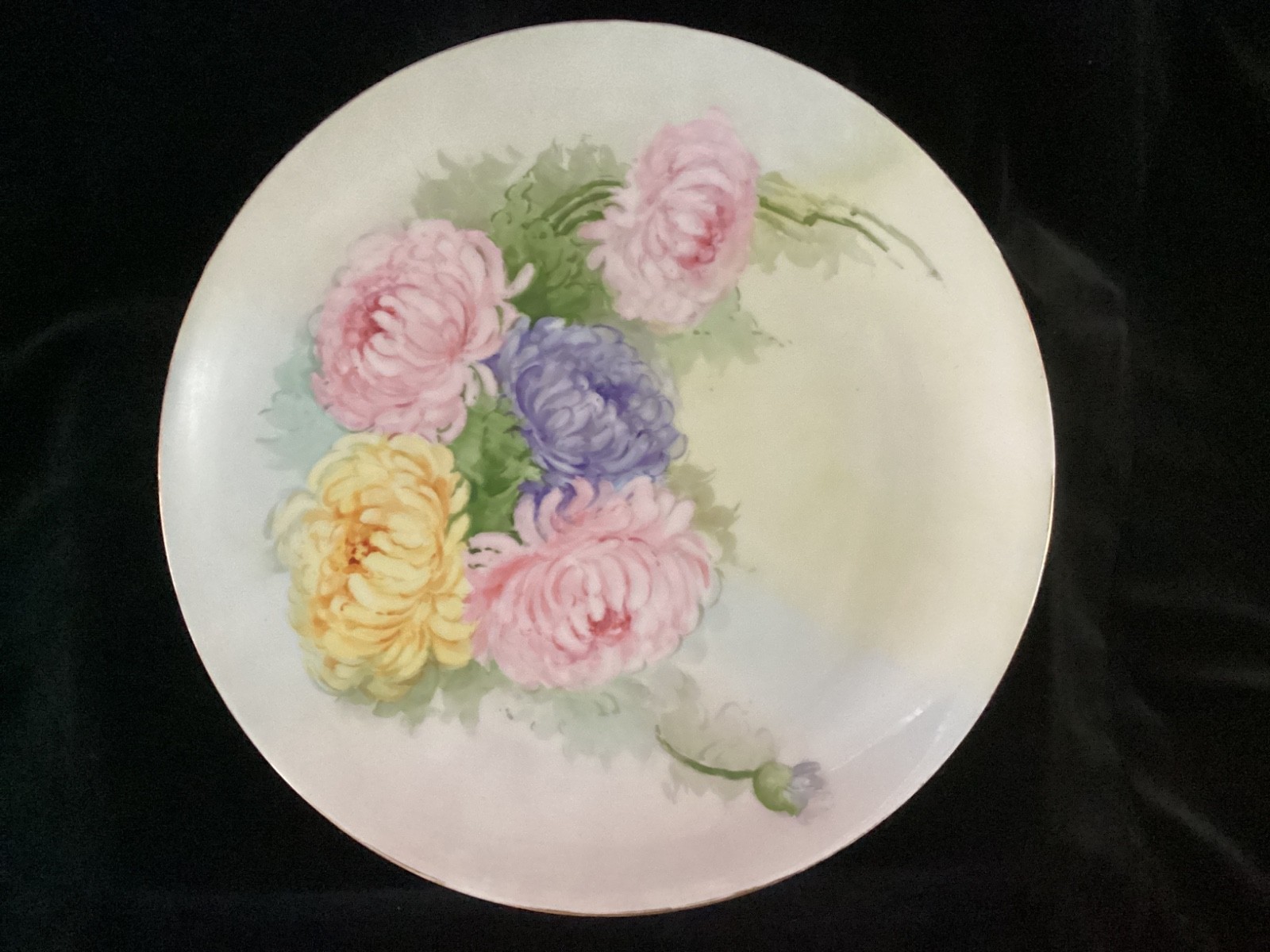 Antique Phillip Rosenthal – 13 1/2” Charger – Floral pattern – gold trim