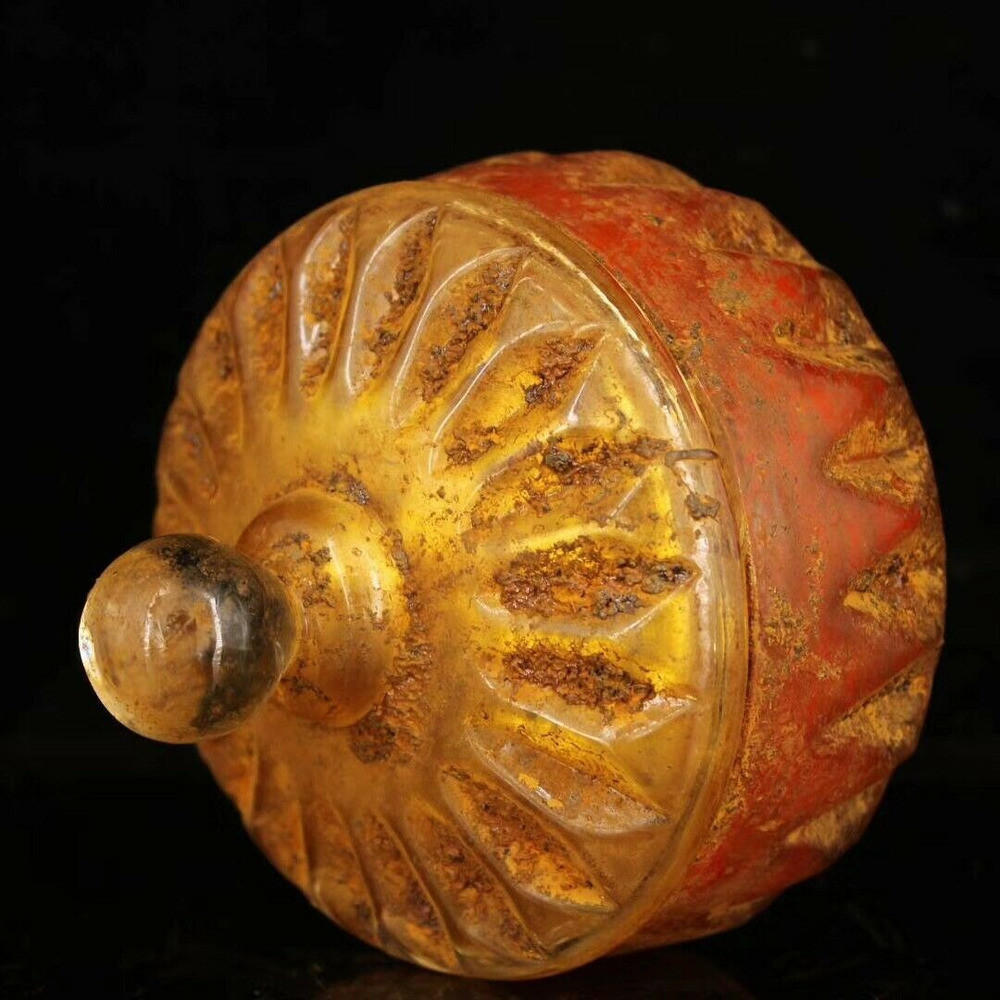 Tibet Unearthed From The Ancient Temple Crystal Relic JarFine KingKong Relic