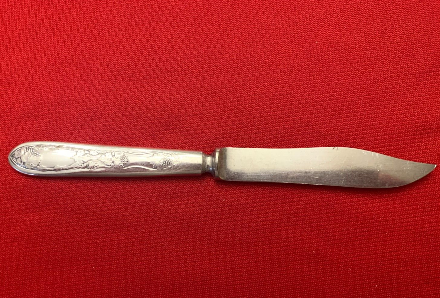 LA VIGNE by 1881 Rogers Silverplate Grape Solid Handle FRUIT KNIFE 1908