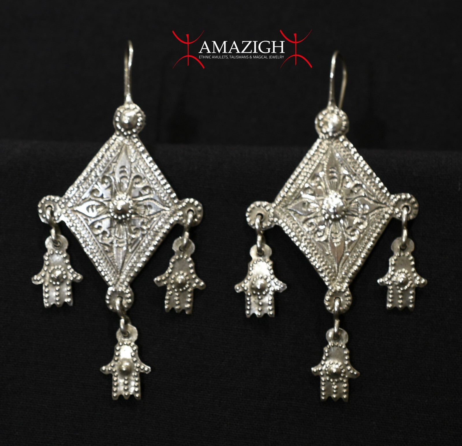 Old Berber Earrings – Hands of Fatima – South Morocco