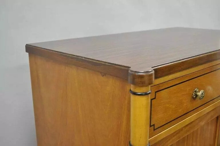 Kittinger French Regency Style Satinwood & Rosewood Tall Chest Dresser Cabinet