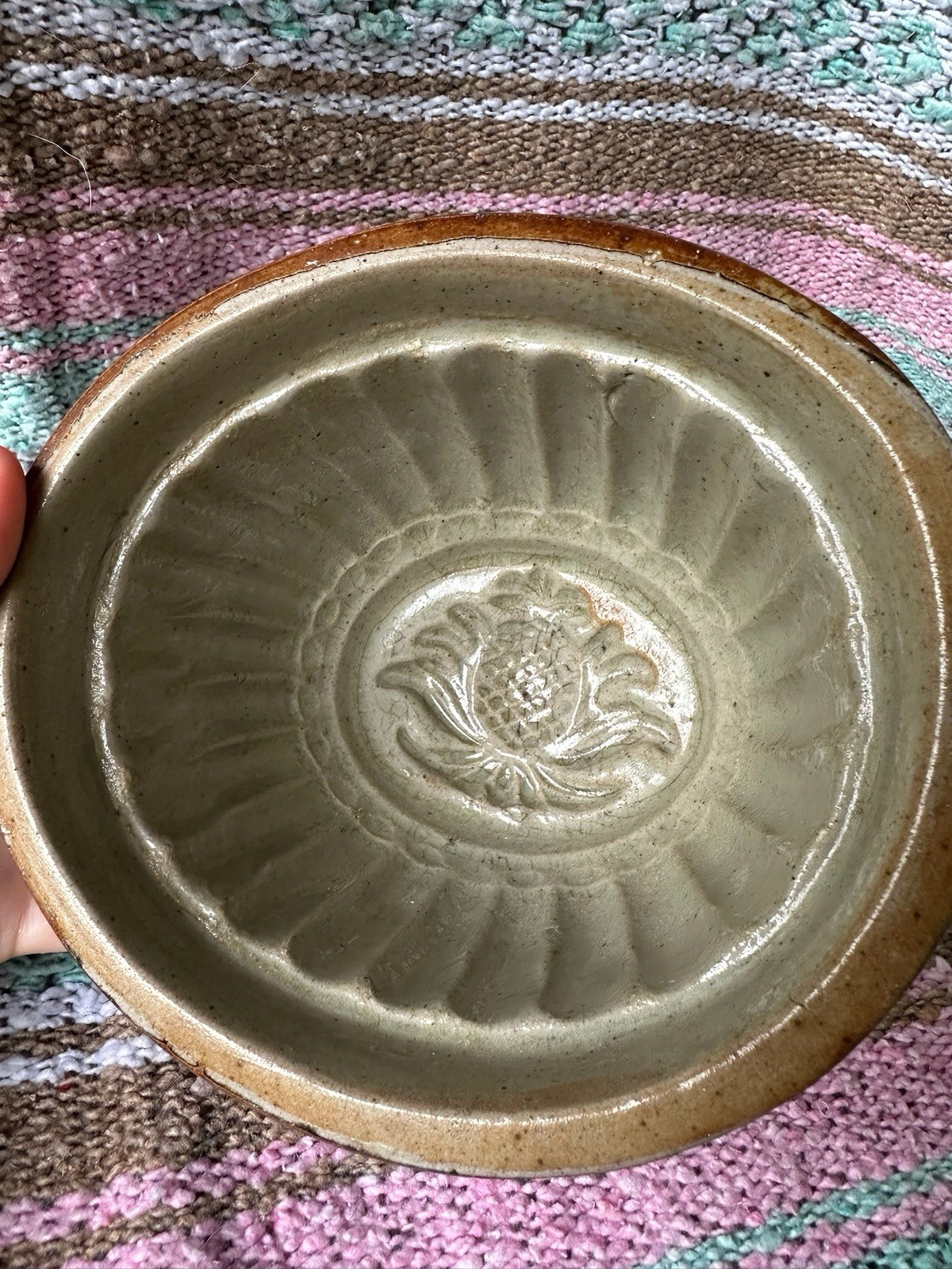 Antique 1800-1900’s Red Ware/Stoneware Pudding/Jelly Mold Bowl