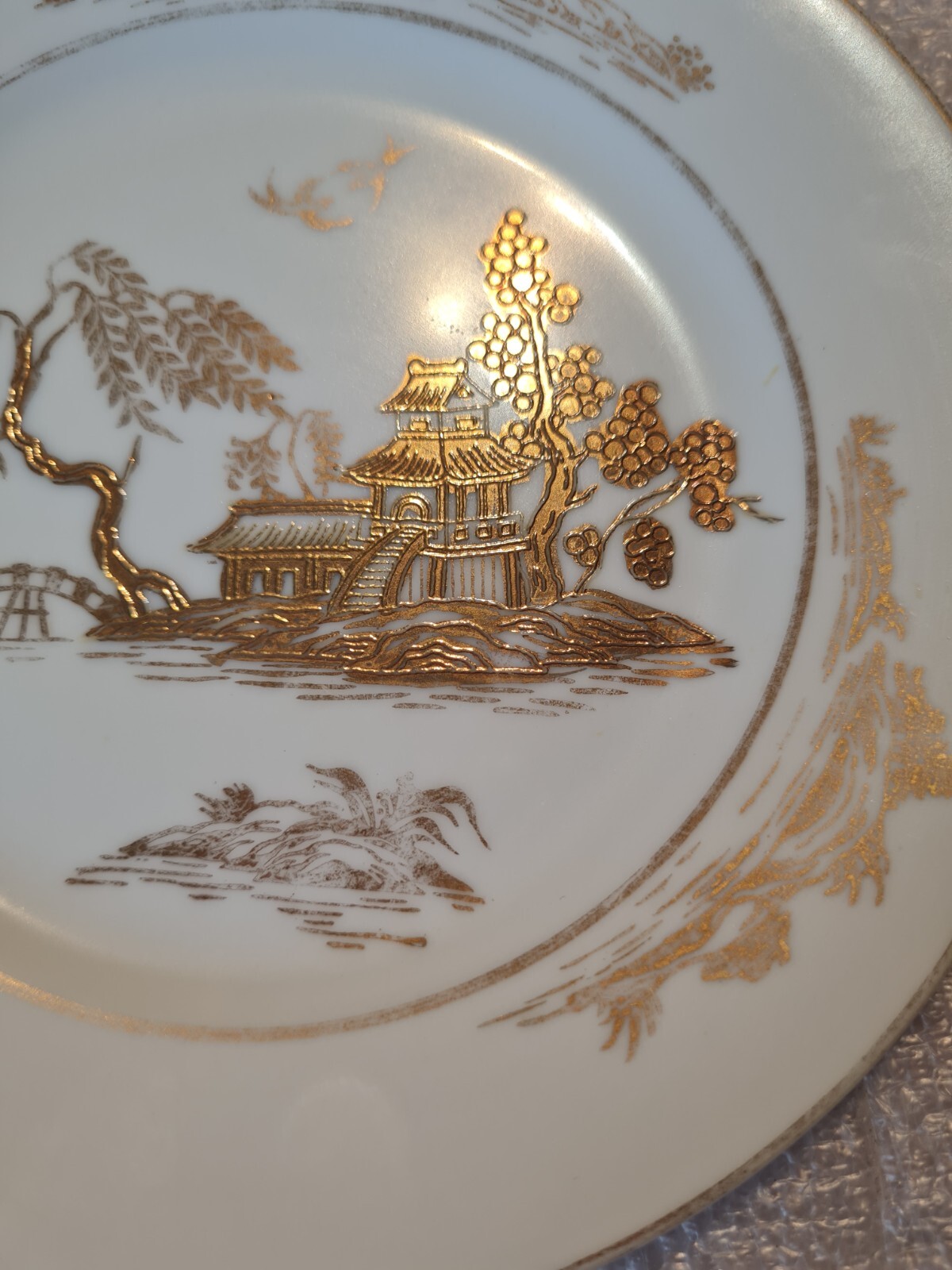 Antique Japanese Noritake Kumaro Gold Gilt Porcelain Plate – Small