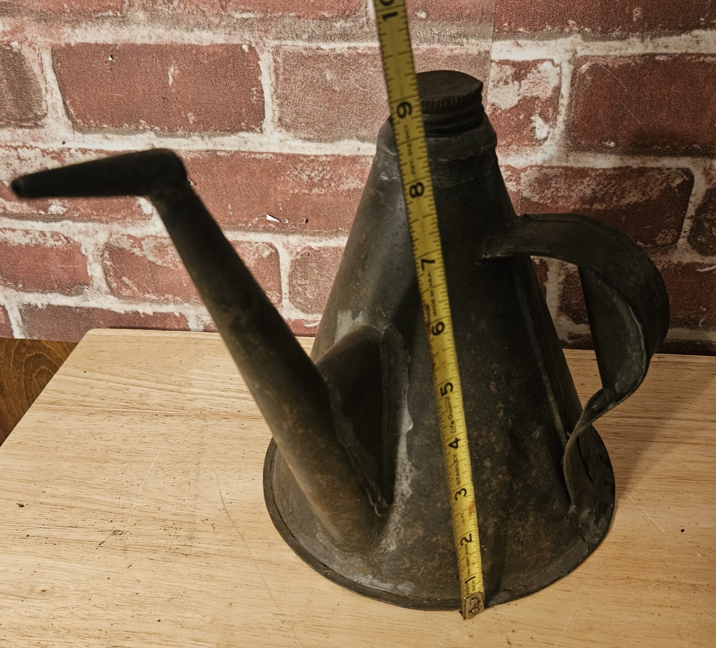 ANTIQUE WHALE OIL LAMP FILLER CAN – VERY EARLY PRIMITIVE!!!