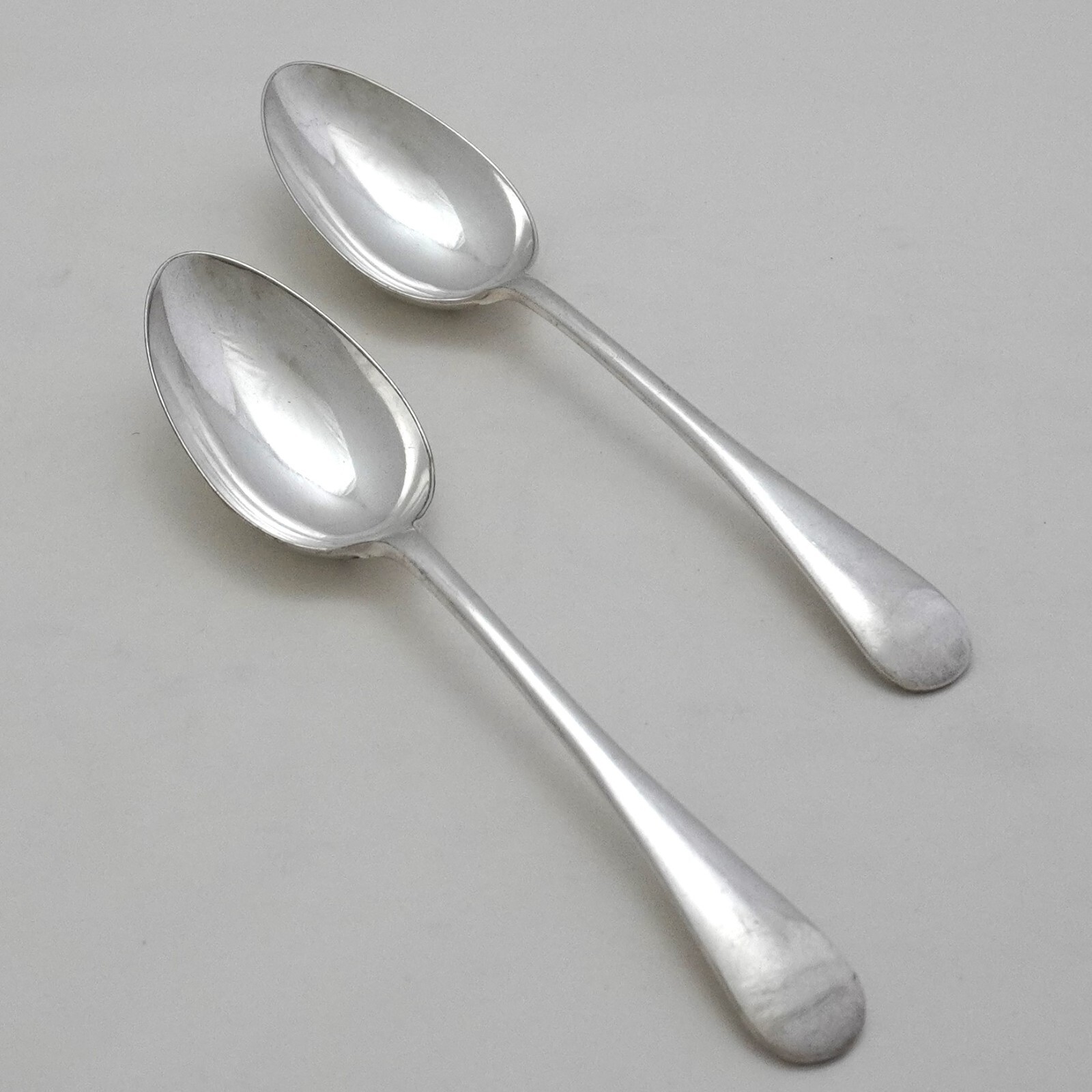 OLD ENGLISH Design HARRODS LIMITED Silver Service Cutlery Pair of Table Spoons