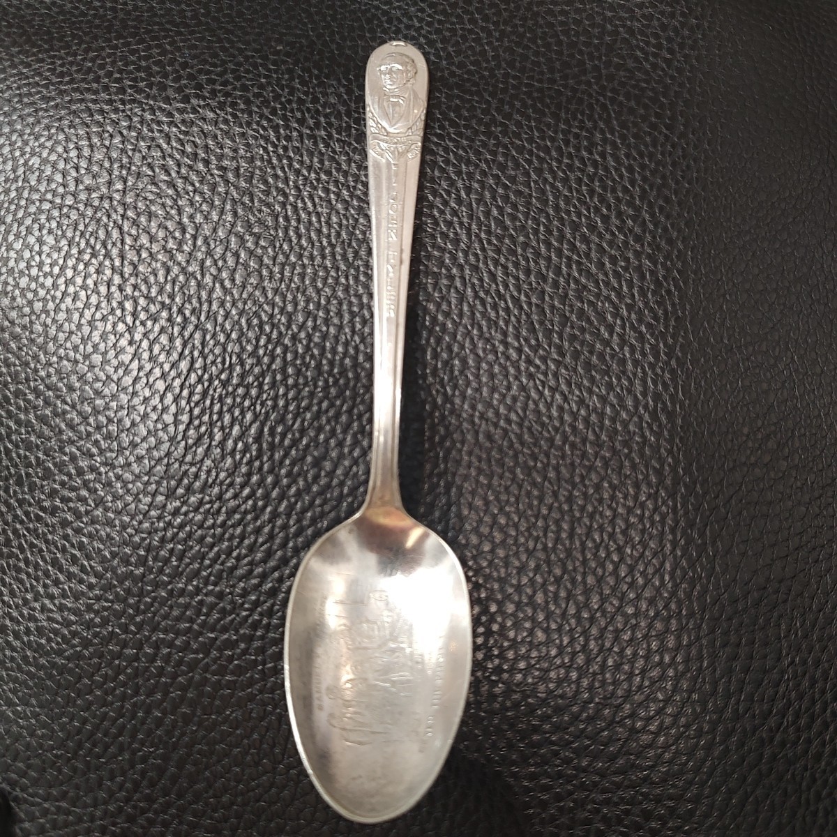 Vtg WM Rogers Silver Plated Souvenir Spoon John Tyler Navy Yard 10th President