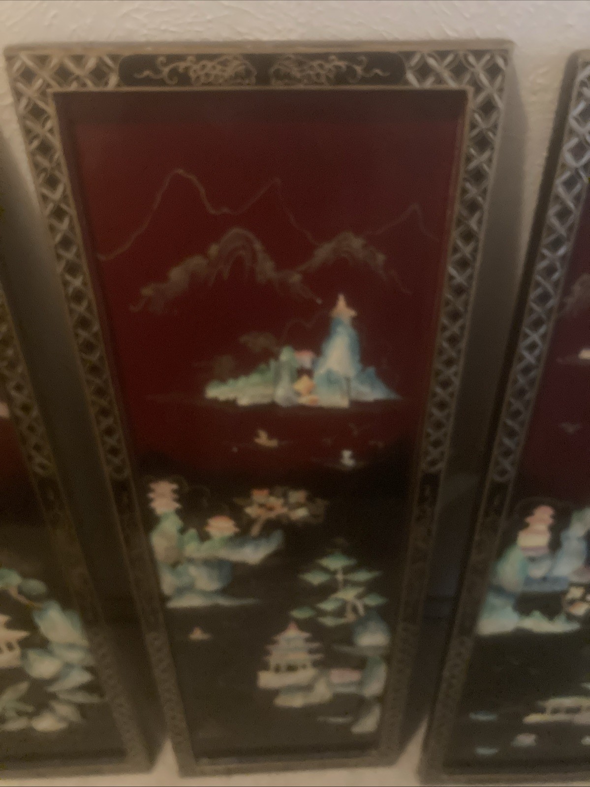 Asian Oriental Black Panels