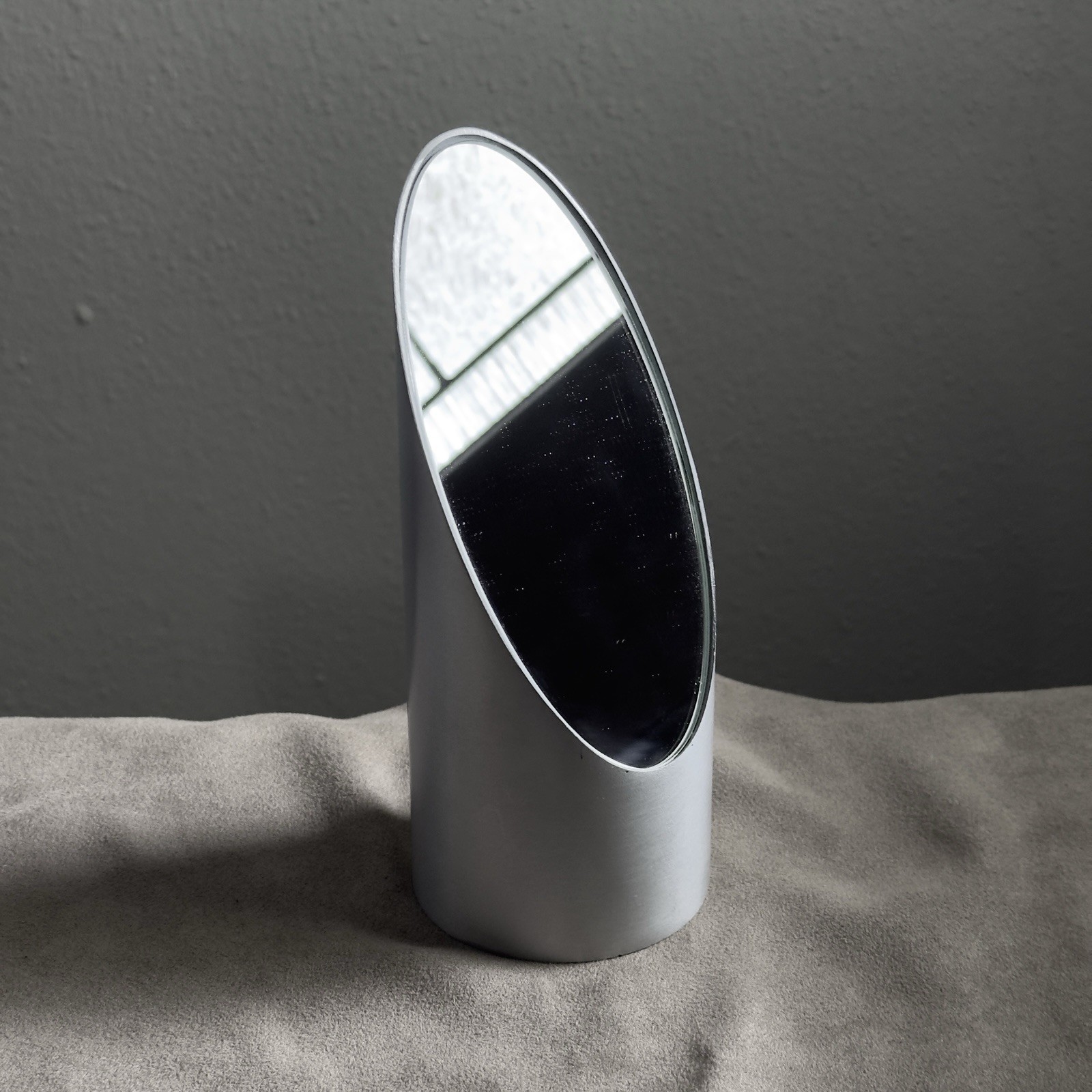 Space Age Sculptural Lipstick Mirror Roger Lecal Style Vanity Table Mirror 7x3x3