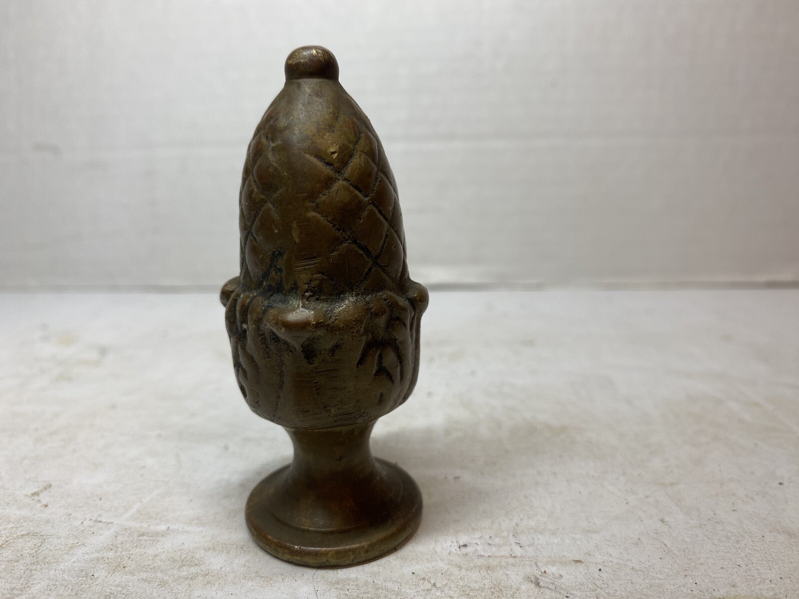 Vintage Brass Tone Large Heavy Pine Cone Style Finial