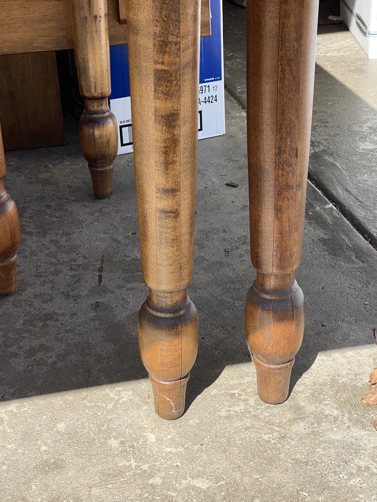 Antique Drop Leaf Gate 8 Leg Table Turned Legs Farmhouse Primitive Ash? Chestnut