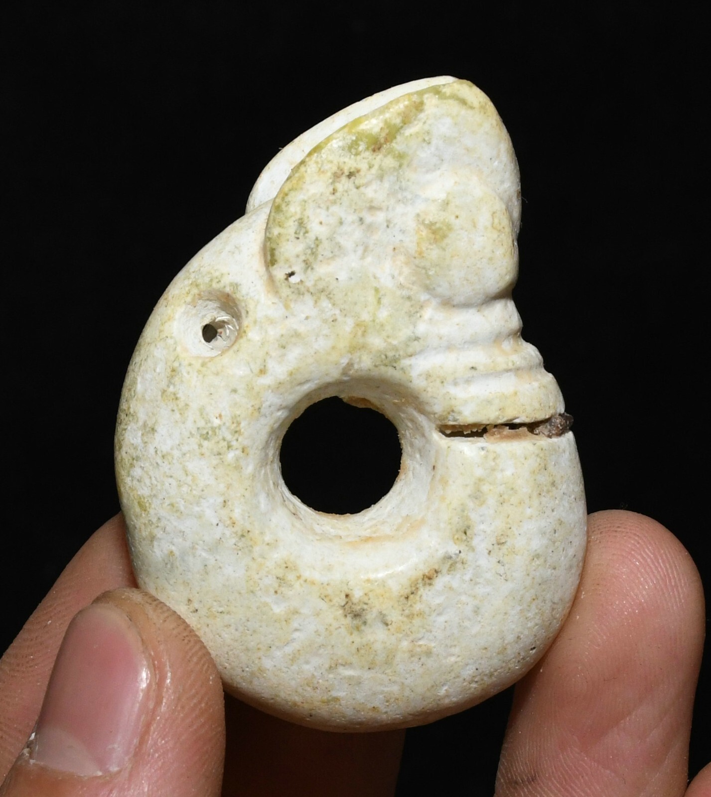 Chinese Hongshan Culture Old Jade Carved Yu Pig Dragon Gou Hook Amulet Pendant