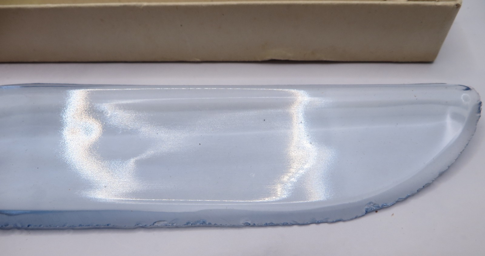 Antique Dur-X Light Blue Depression Glass Floral Flower Style Fruit Knife In Box