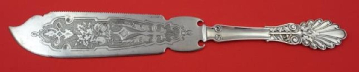 Grecian by Wood and Hughes Sterling Silver Cake Saw BC FH AS with Fruit 10 7/8″
