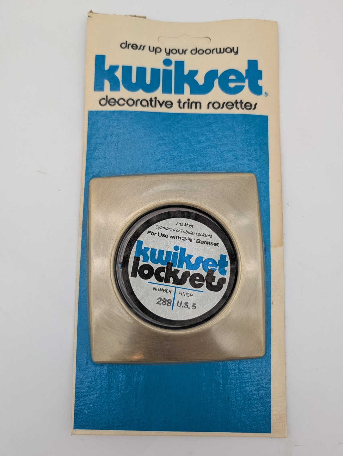 Vtg Kwikset Decorative Trim Rosettes Antique Brass No 288 – US 5 New – Deadstock