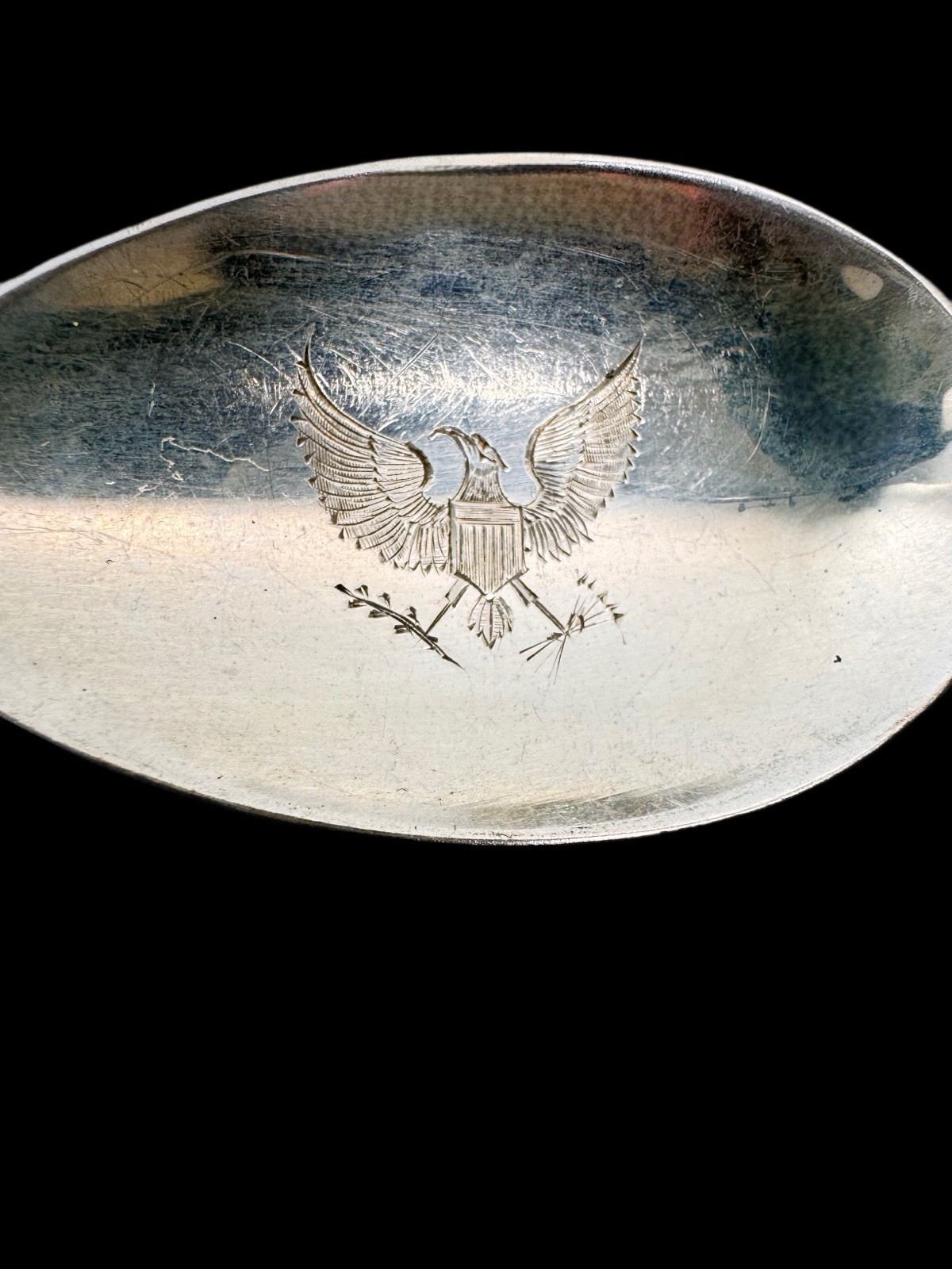 American Eagle Victory Airplane Sterling 5.75″ Manchester Silver Souvenir Spoon