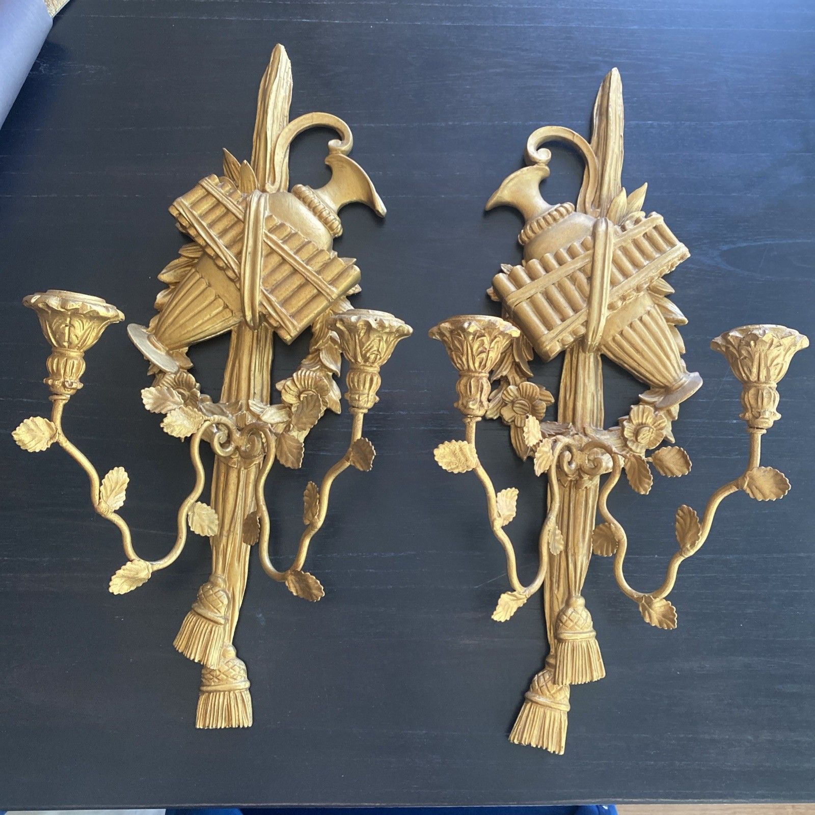 Antique Hand carved Sconces
