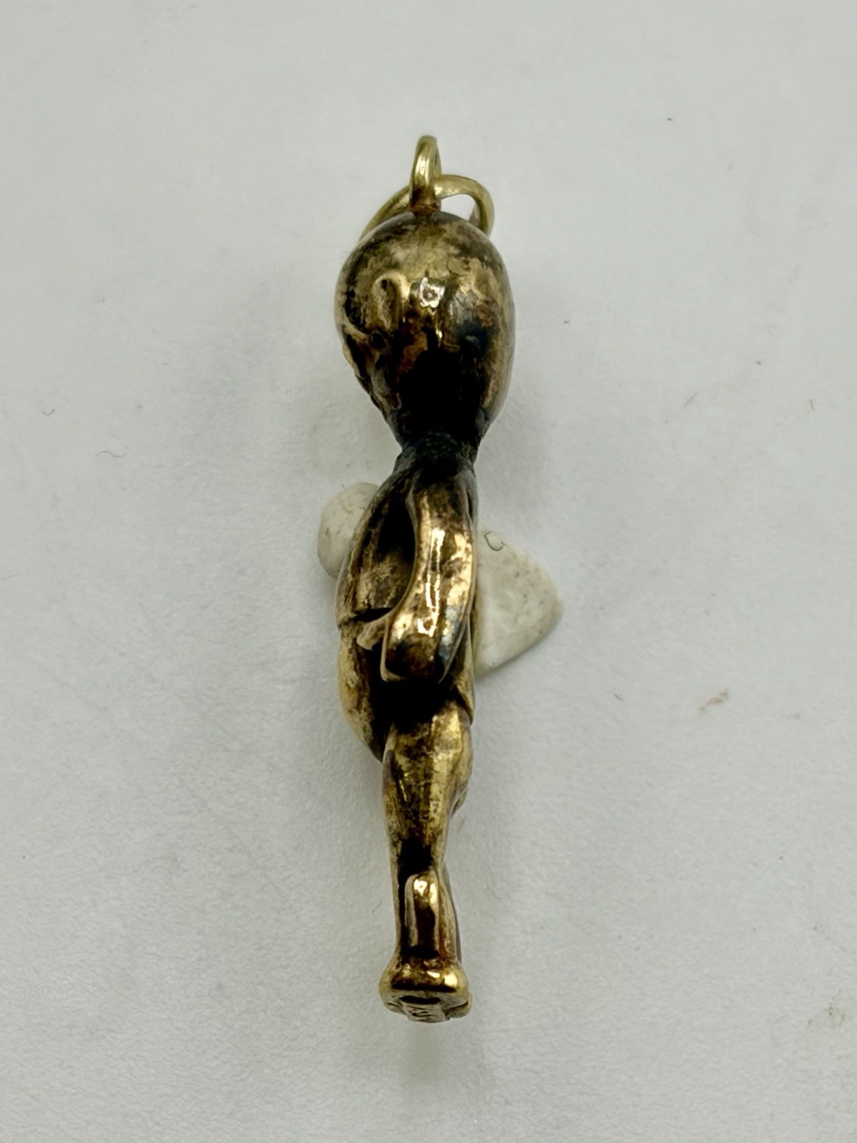 Antique Solid Gold 10k Kewpie Doll Charm .