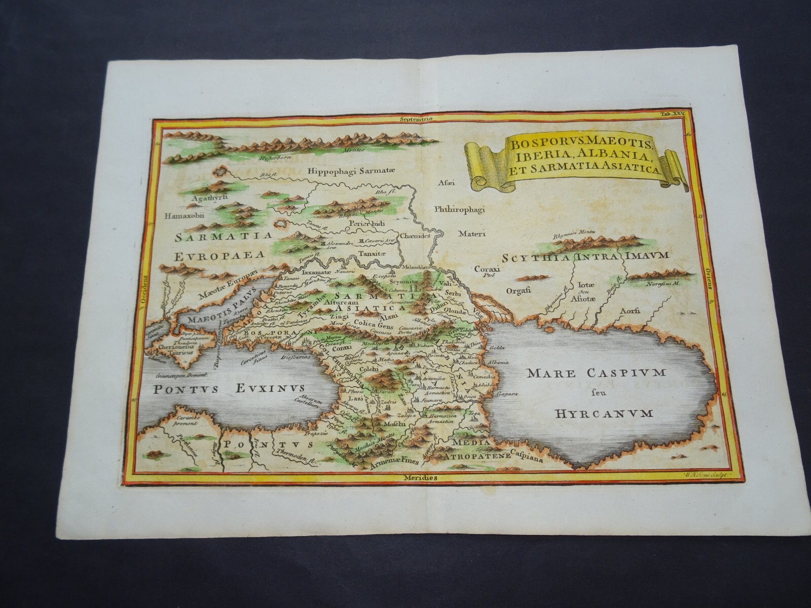 Antique Map of the Black Sea & Caspian Sea by Christoph Cellarius 1795