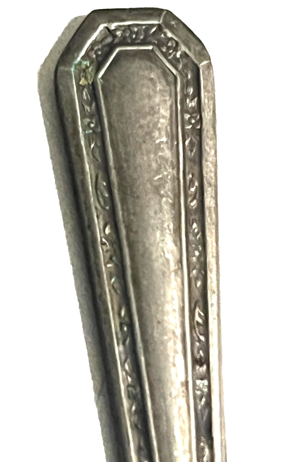 Antique Silverplate Master Butter Knife Art Deco Geometric Floral VTG 1915 1930