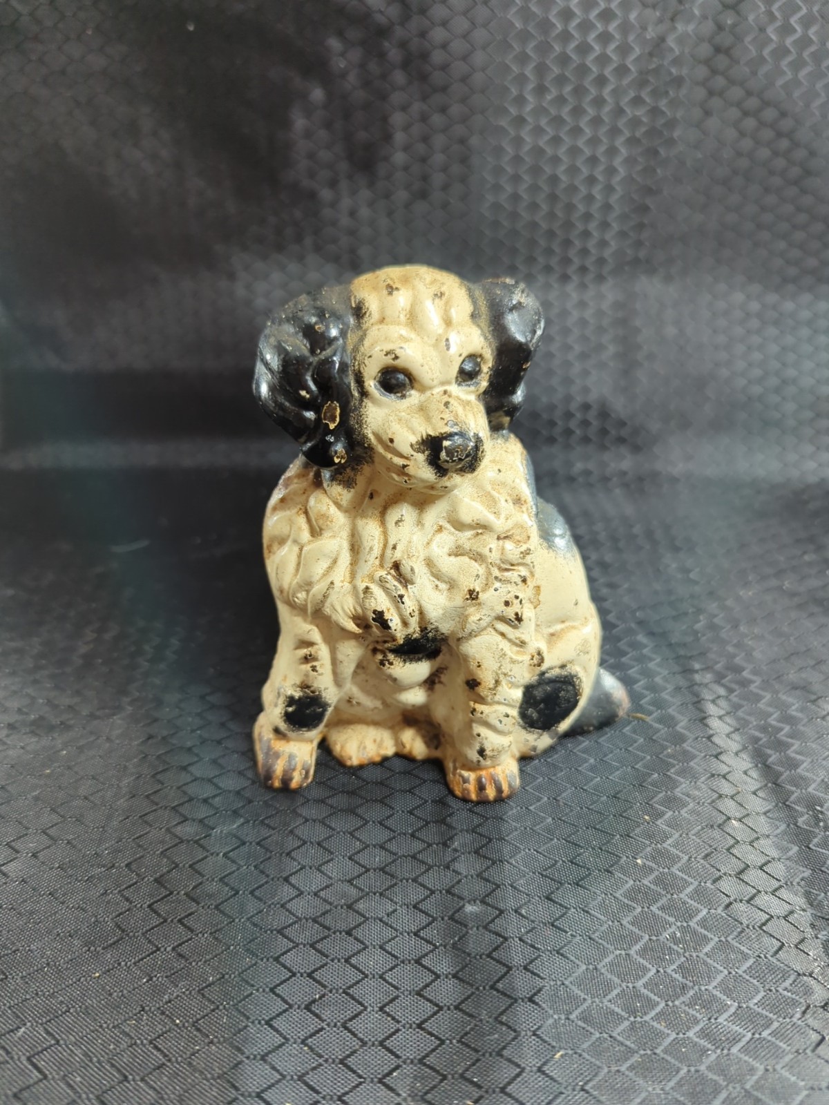 Cast Iron Spaniel Dog Doorstep Small Vintage Heavy 4.5 in Home Decor In BU12 V