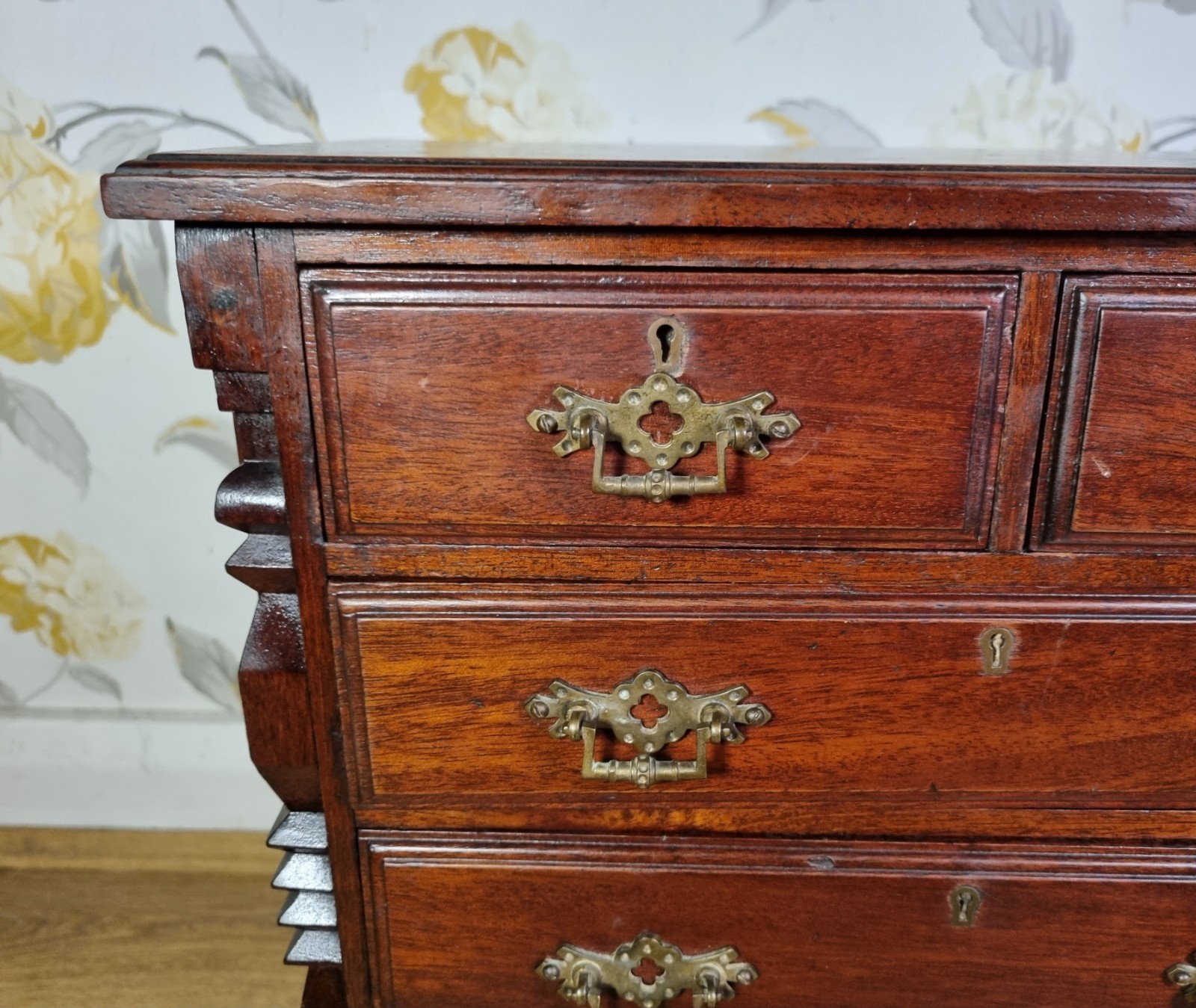 Antique 19th Century Mahogany Miniature Chest Of 5 Drawers Apprentice Piece