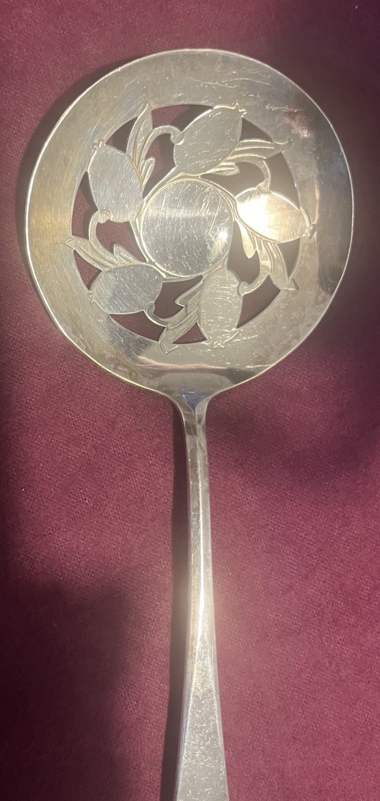 Vintage International Silver Co. IS Original Rogers Tomato Slotted Serving Spoon