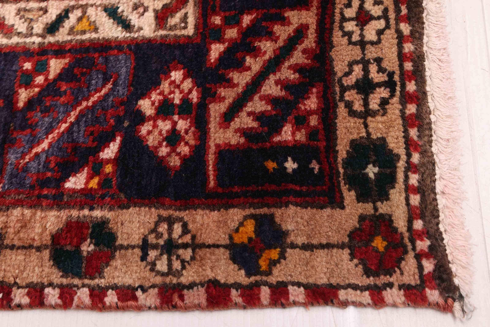 3’7″ x 11’0″ Vintage Hand-knotted Runner Rug Traditional Oriental Wool Carpet