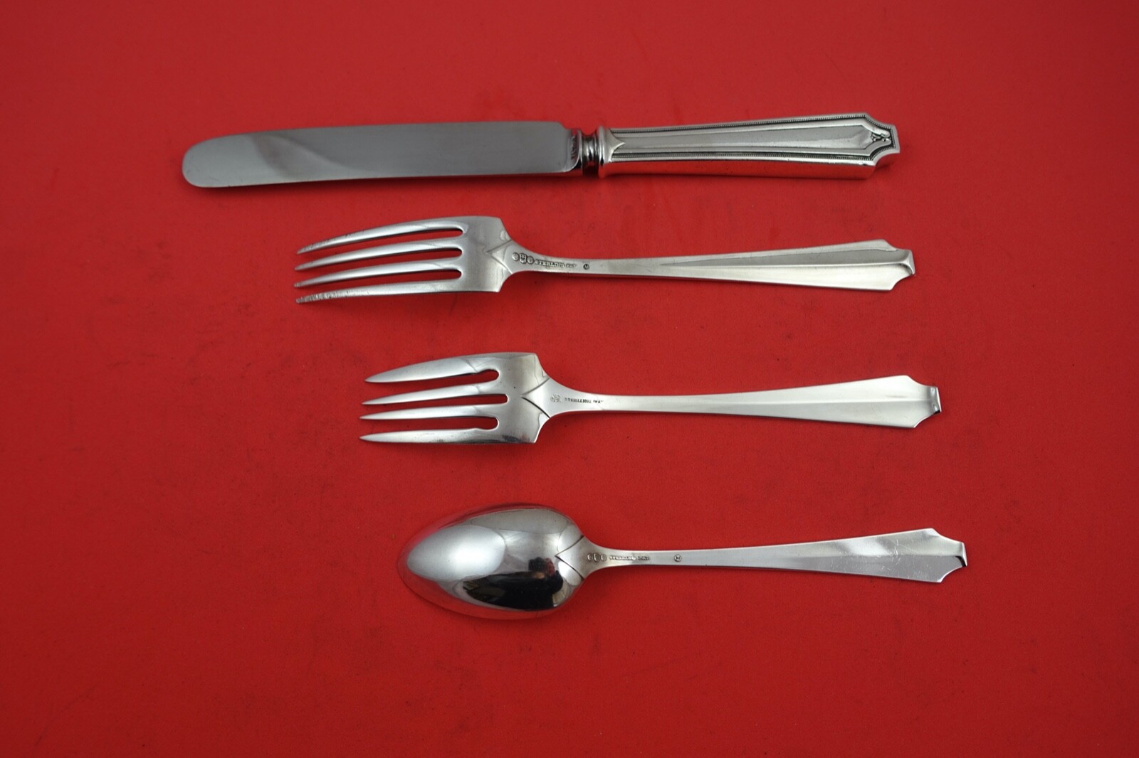 King Albert By Whiting Sterling Silver Regular 4-piece Place Setting
