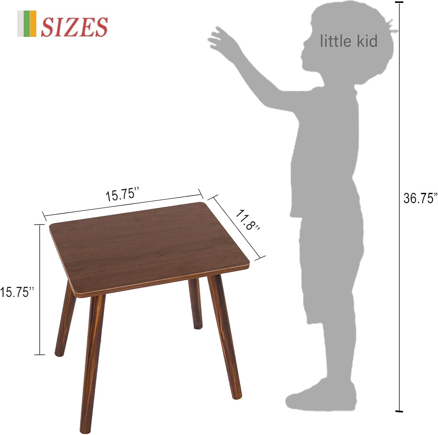 Elegant Walnut Brown End Table – Versatile Wood Accent for Bedroom & Office