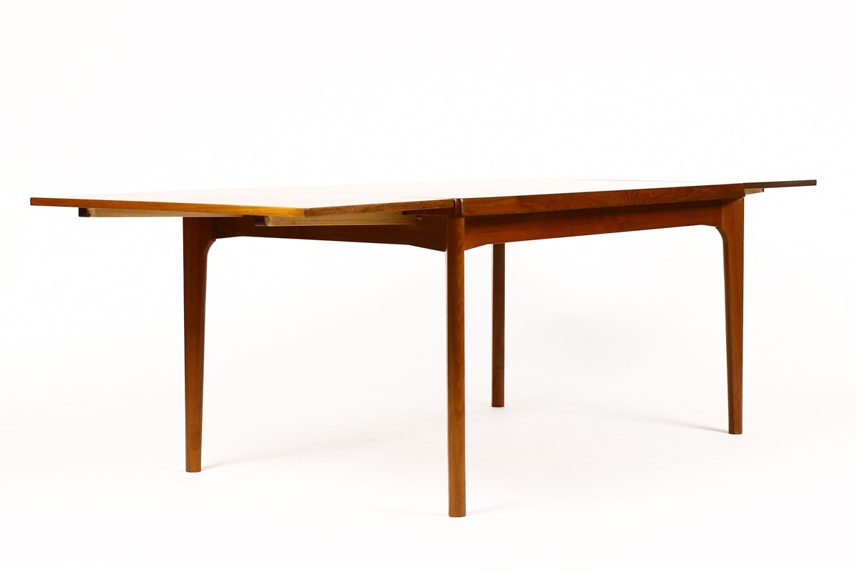 Danish Modern / Mid Century Teak Expandable Dining Table — Henning Kjaernulf