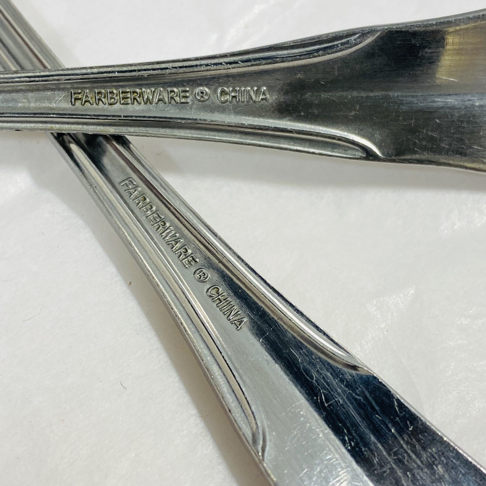 Farberware BEVEL BAY Fan Tip Stainless Flatware 2-DINNER FORKS