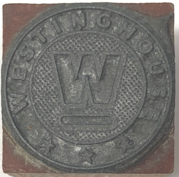 Westinghouse Vintage Metal Wood Letterpress Printing Block 5/8 x 5/8 x 7/8