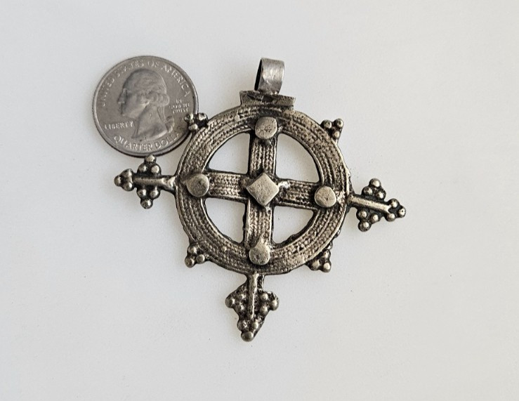 Antique Ethiopian Coptic Cross Christian pendant Orthodox cross