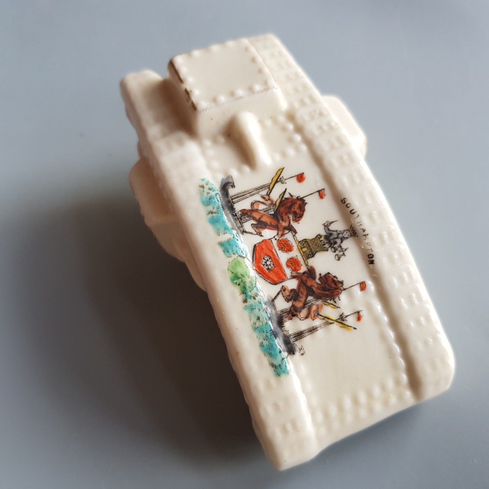 Antique Southampton Tank World War One ceramic crested British military WW1