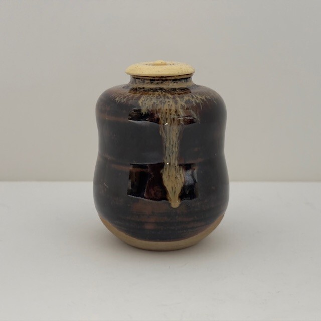 Japanese Tea ceremony Chaire Container Zeze ware w/Shifuku Chanoyu Chado Sado