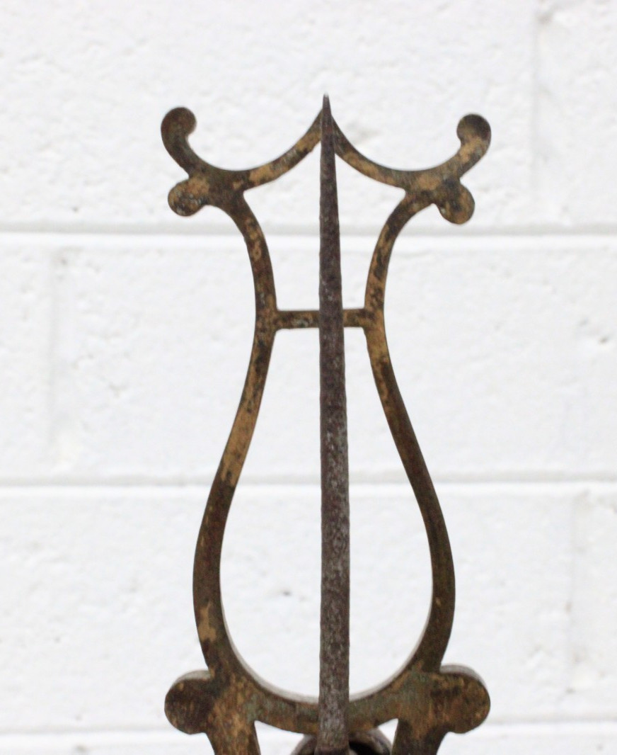 Antique Force 10 Kilo Kilog French Cast Iron Balance Scale with 2 Brass Plates
