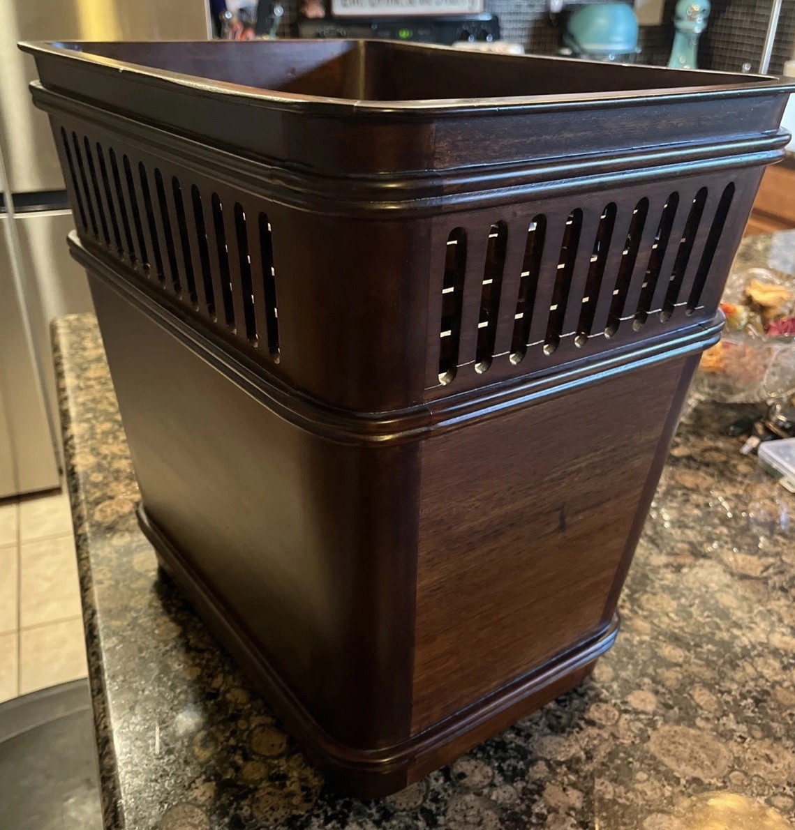 MCM – Selamat Designs – LARGE- Executive Waste Basket in Walnut