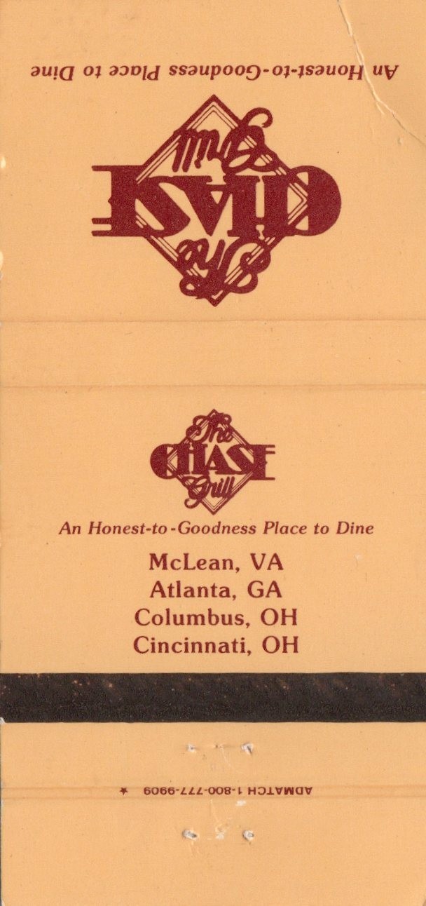 Vintage Matchcover The Chase Grill