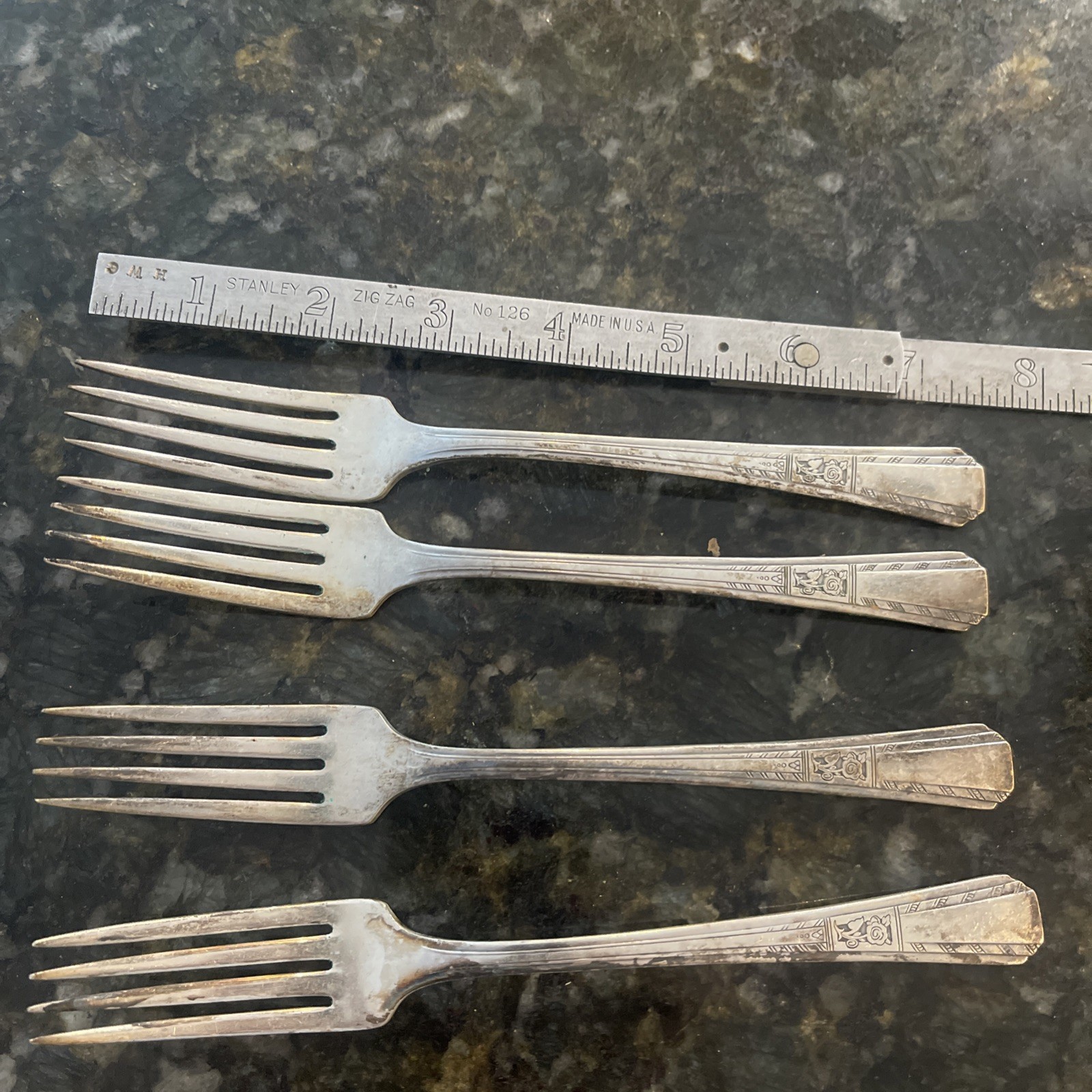 William Rogers A1 Plus Oneida Forks Set Of 4 Rose Design