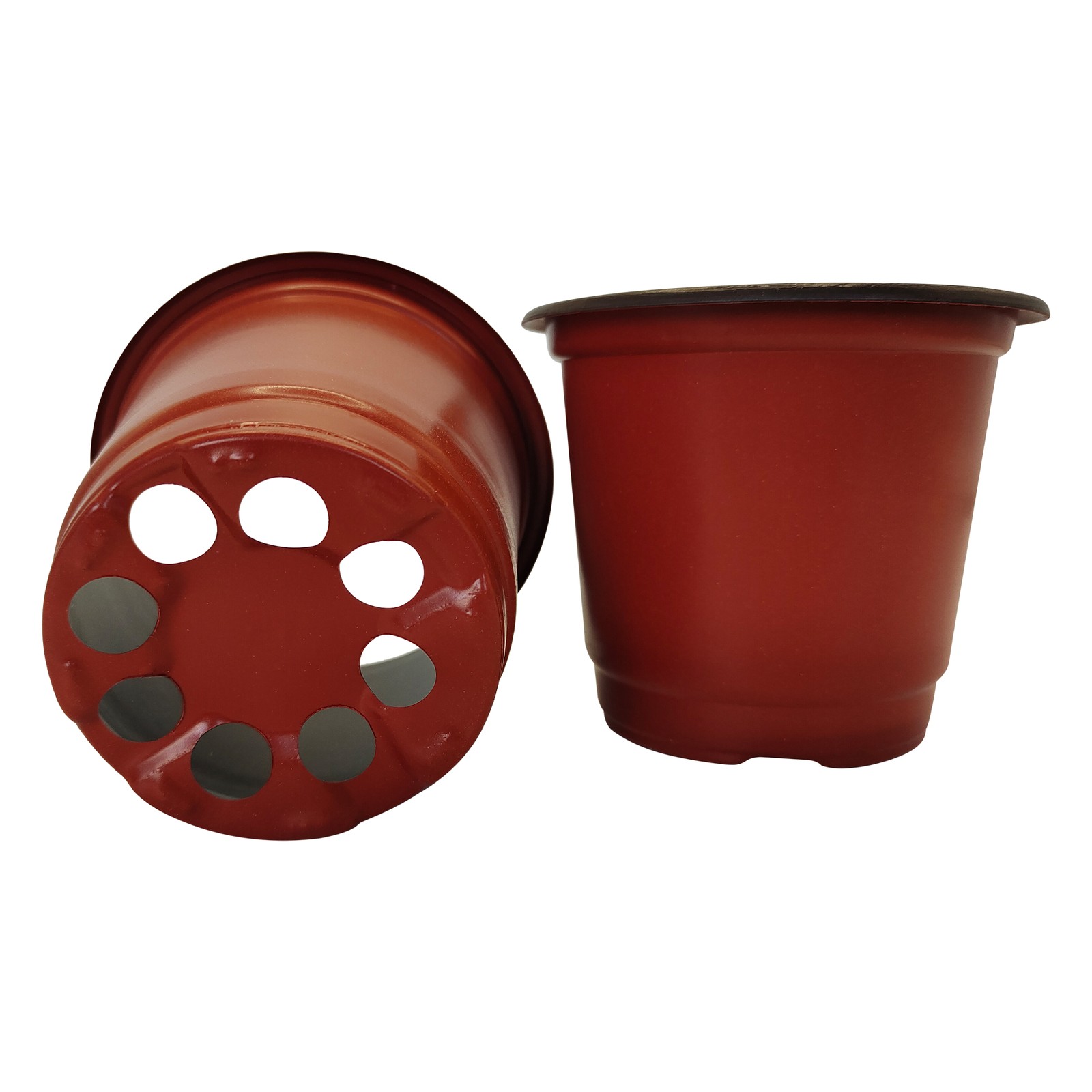 4 Inch Breathable Plastic Pots, 100PCS Nursery Planters for Flowers and Herbs