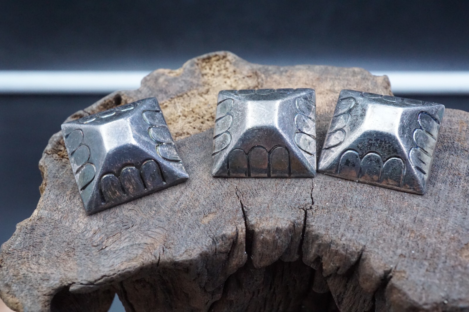 Vintage William Spratling 3 Sterling Silver Buttons By Silver Master Spratling