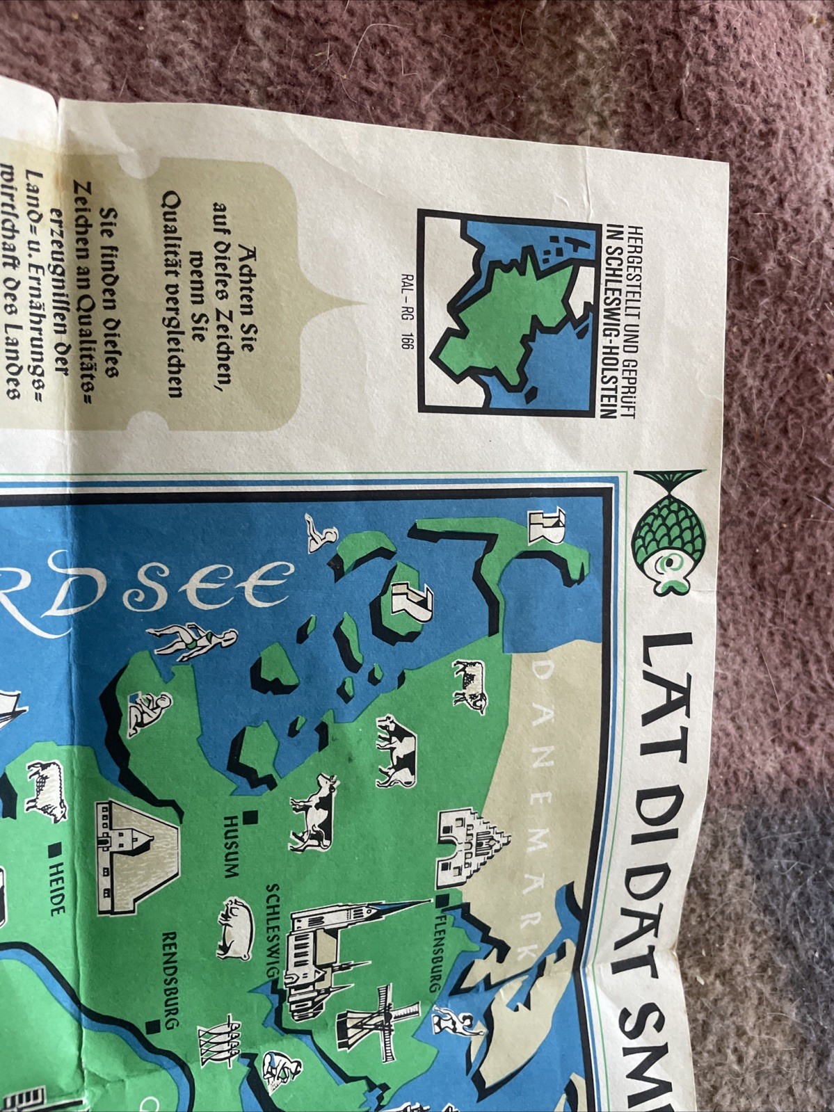 Promotional Map For Schleswig-Holstein Germany
