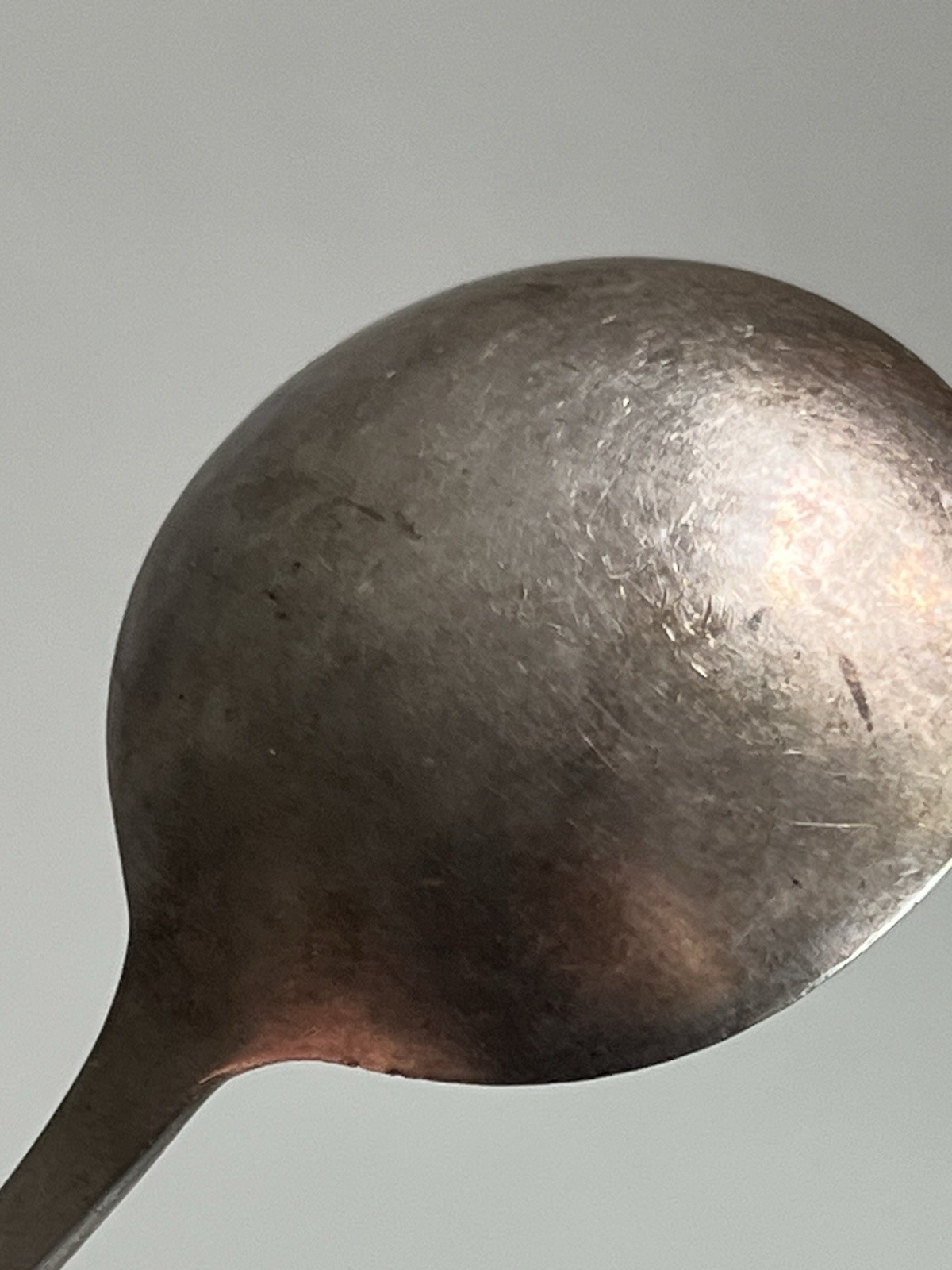 CM Silver Spoon with Hallmarks, United Kingdom, Decorative Handle, Antique
