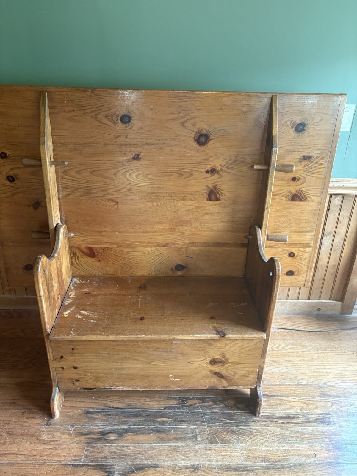 1930s Convertible Table Bench Rustic Pine