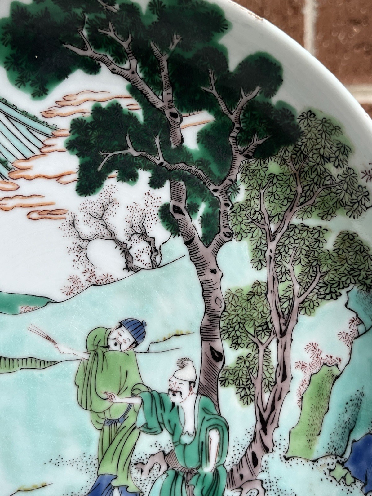 Antiques of Chinese Familie Vert Porcelain Dish