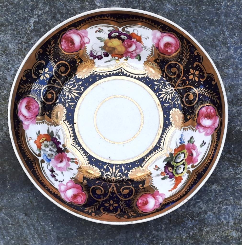 Exquisite Georgian John Rose at Coalport Hand Painted Shallow Dish C 1800+