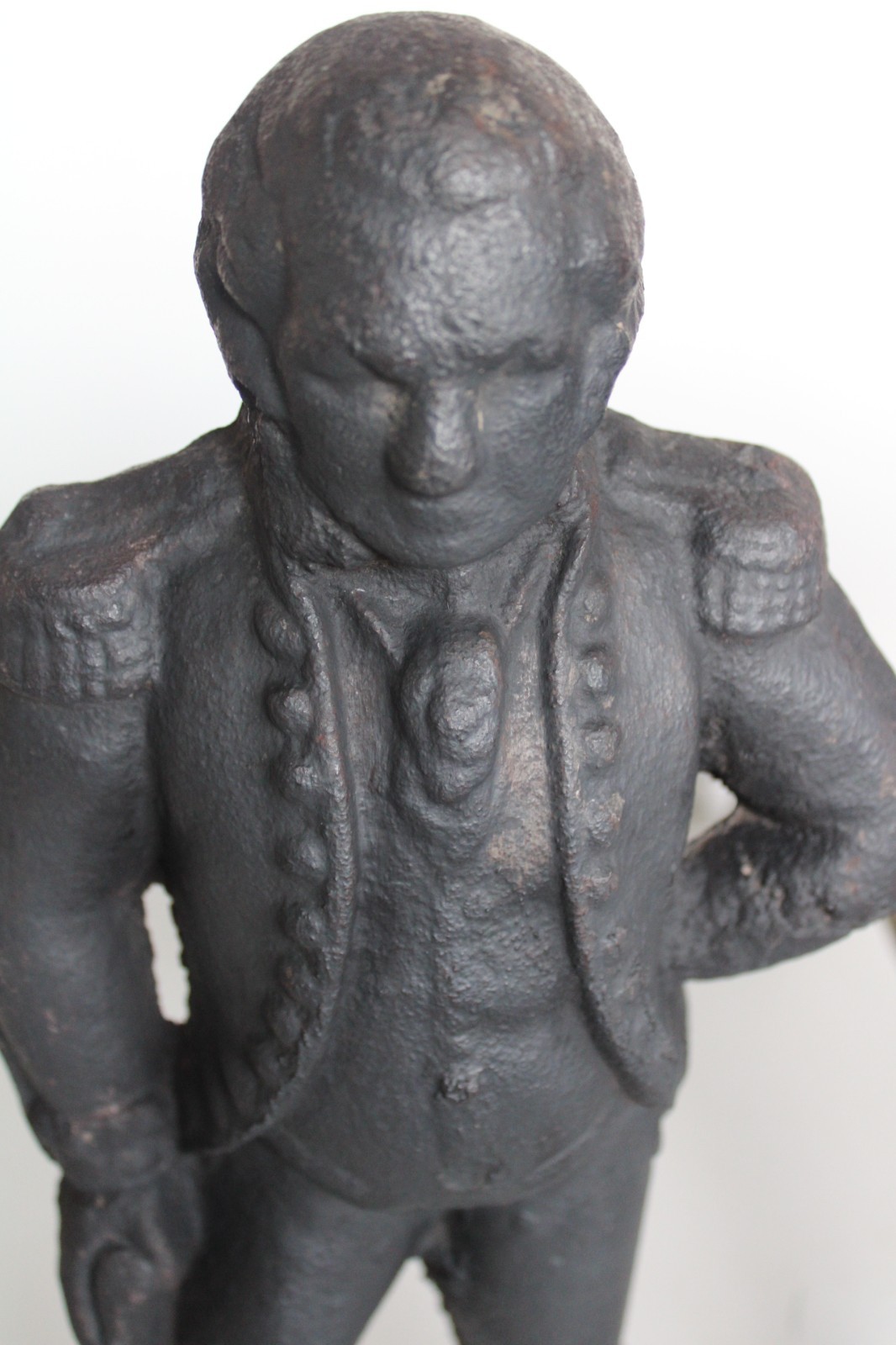 Antique 1876 Centennial George Washington Cast Iron Andirons, Appomattox, VA.