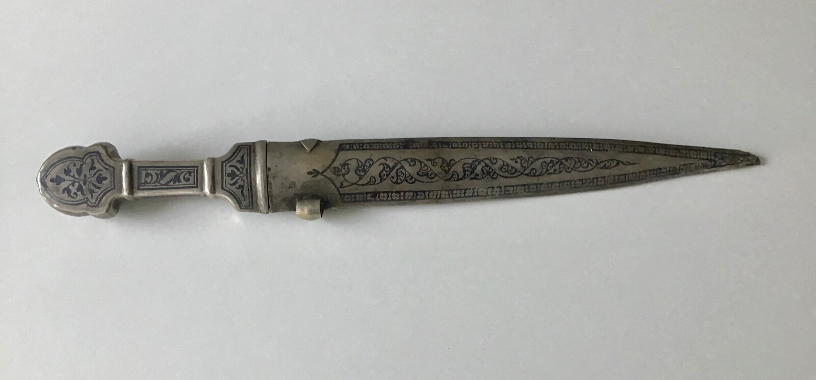 Russian silver antique niello Dagger Caucasian Kindjal knife ottoman